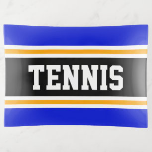 TENNIS Athletic Blue Black Orange Racing Stripes Trinket Tray