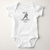 Tennis Baby Announcement, Milk Then Serve - Tennis