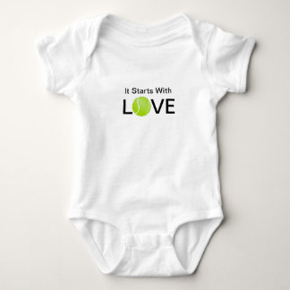 Tennis Baby Onsie It Starts With Love Bodysuit