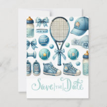 Tennis Baby Shower for Baby Boy Blue themed