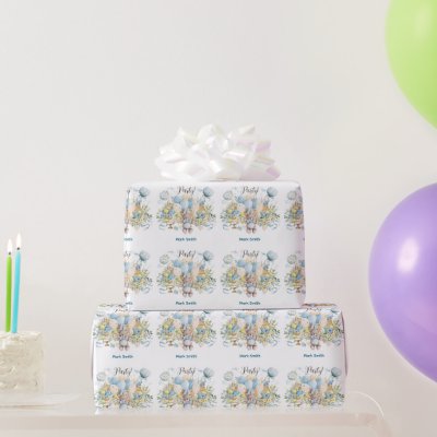 Tennis Baby Shower for Baby  Boy Blue themed Wrapping Paper