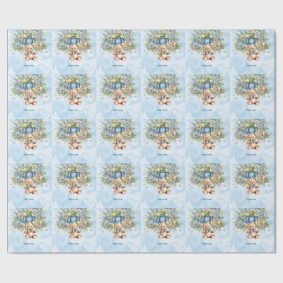 Tennis Baby Shower for Baby  Boy Blue themed Wrapping Paper