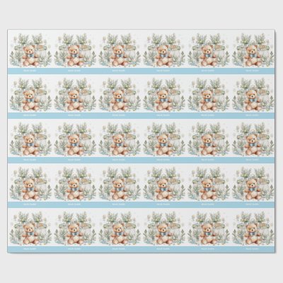 Tennis Baby Shower for Baby  Boy Blue themed Wrapping Paper