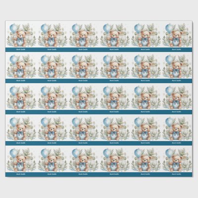 Tennis Baby Shower for Baby  Boy Blue themed Wrapping Paper