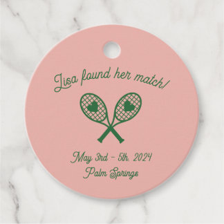 Tennis Bachelorette Gift Tag