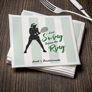 Tennis Bachelorette Last Swing Before the Ring Napkins