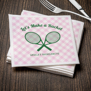 Tennis Bachelorette Party Make a Racket Striped Napkins
