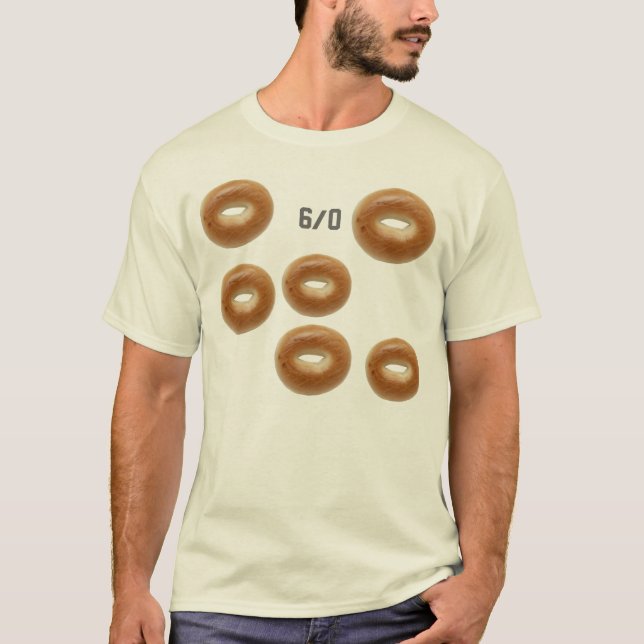 Tennis Bagels 6 to 0 Humor T-Shirt (Front)