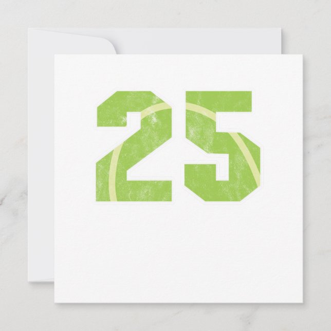 Tennis Ball 25 th Birthday Celebration Sports Gift Invitation (Front)
