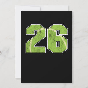 Tennis Ball 26 th Birthday Celebration Sports Gift Invitation