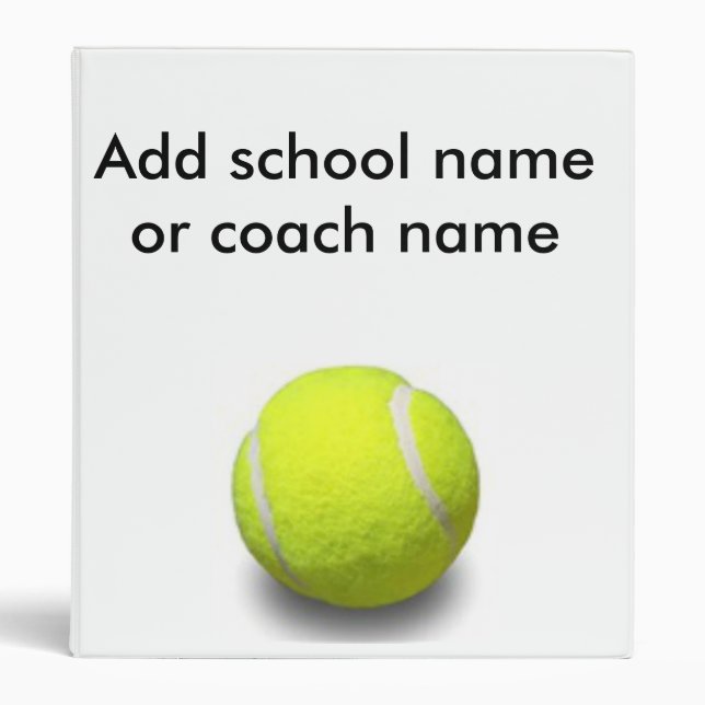 Tennis Ball 2 3 Ring Binder (Front)