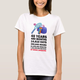 Tennis Ball 40th Birthday to player T-Shirt