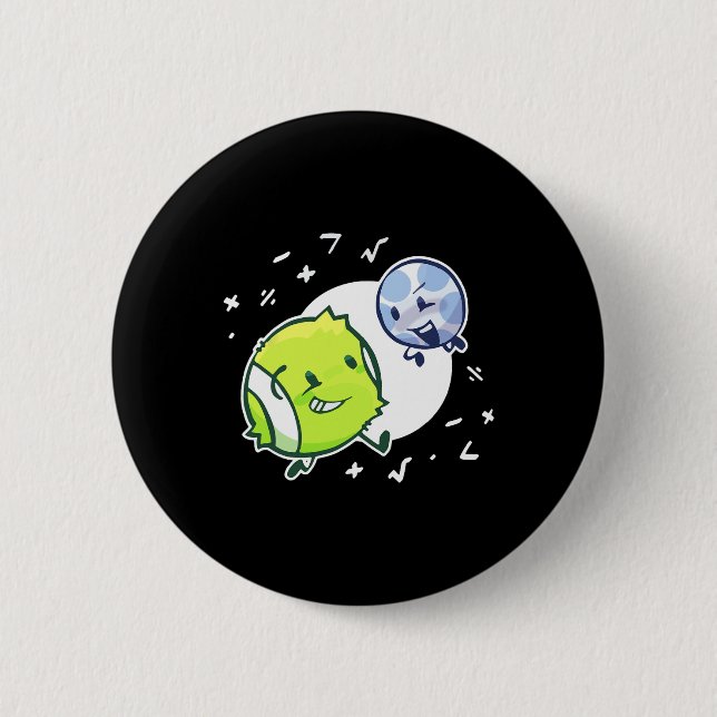 Tennis Ball And Golf Ball Duo Math  Button (Front)