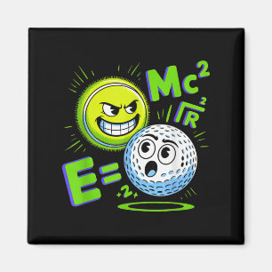 Tennis Ball And Golf Ball Duo Math Magnet