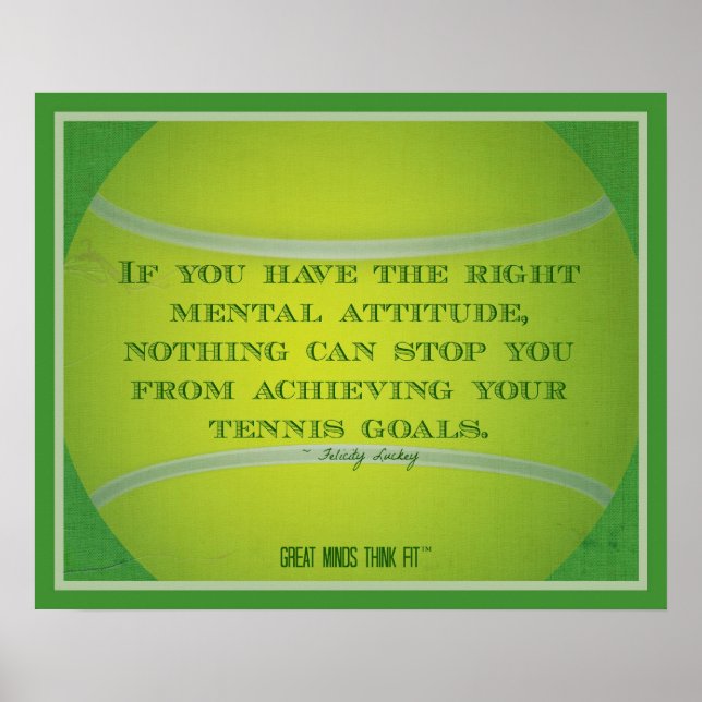 Tennis Ball and Quote 003 Poster (Front)