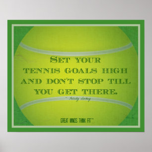 Tennis Ball and Quote 004 Poster