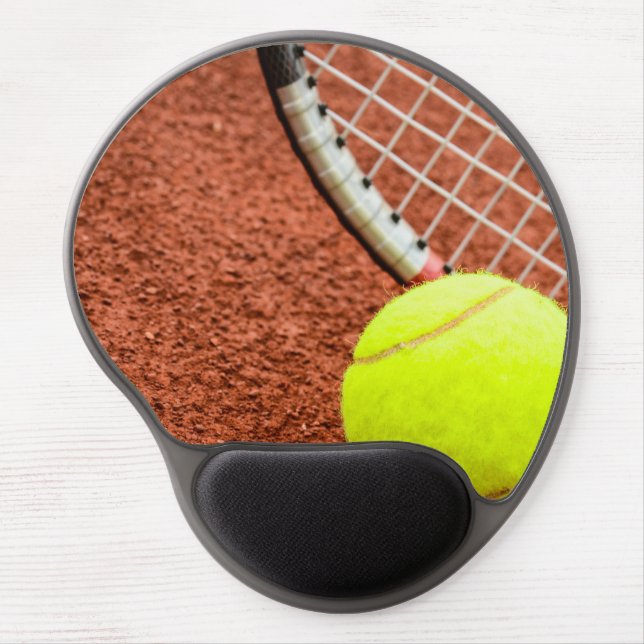 Tennis Ball and Racket Closeup Gel Mouse Pad (Front)