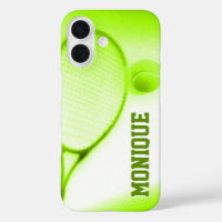 Tennis ball and racket sports green