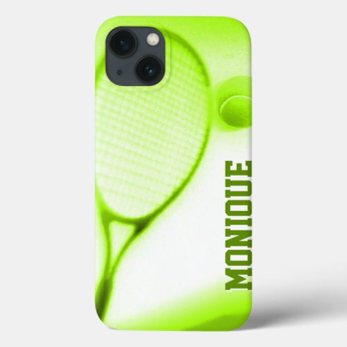 Tennis ball and racket sports green ipadcase iPhone 13 case