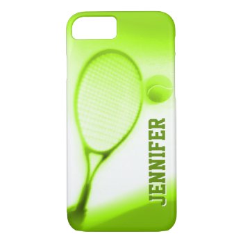 Tennis ball and racket sports green iPhone 7 case