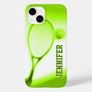Tennis Ball And Racket Sports Green Iphone Case at Zazzle