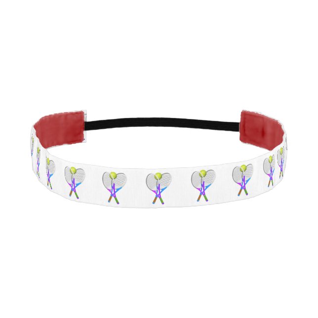 Tennis Ball and Rackets Athletic Headband (Front)