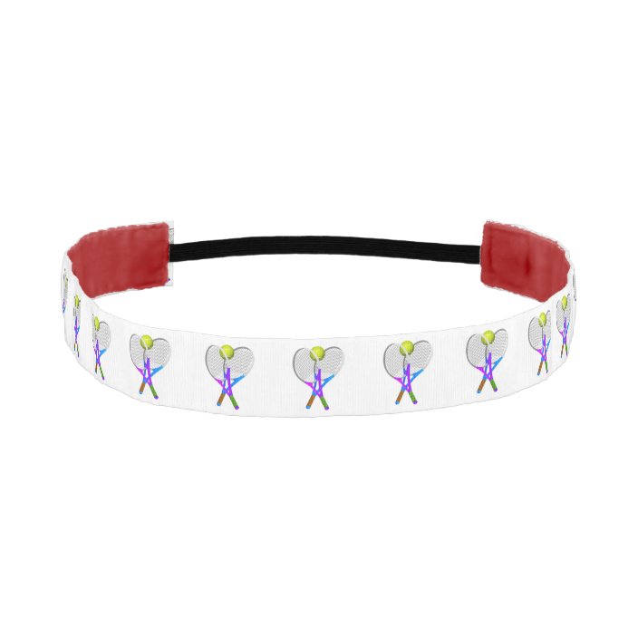 Tennis Ball and Rackets Athletic Headband