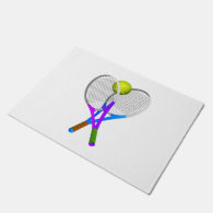 Tennis Ball and Rackets Doormat