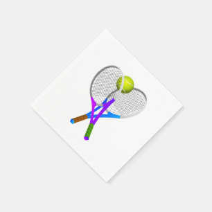 Tennis Ball and Rackets Napkins