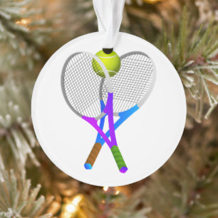 Tennis Ball and Rackets Ornament