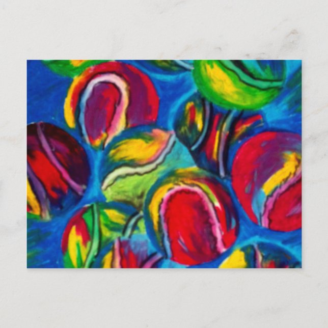 Tennis ball artwork postcard (Front)