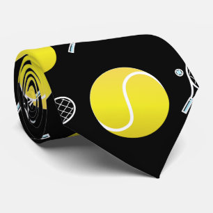 Tennis Ball Athletic Pattern Sport Coach Father's Neck Tie