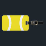 Tennis ball bag tag<br><div class="desc">Tennis ball icon travel luggage tag. Yellow tennis ball gifts for tennis players, coach and fans. Add your own text like a funny slogan, quote, joke, saying or name. Custom baggage labels for bag and suitcase. Sports Birthday present for adults and kids.</div>
