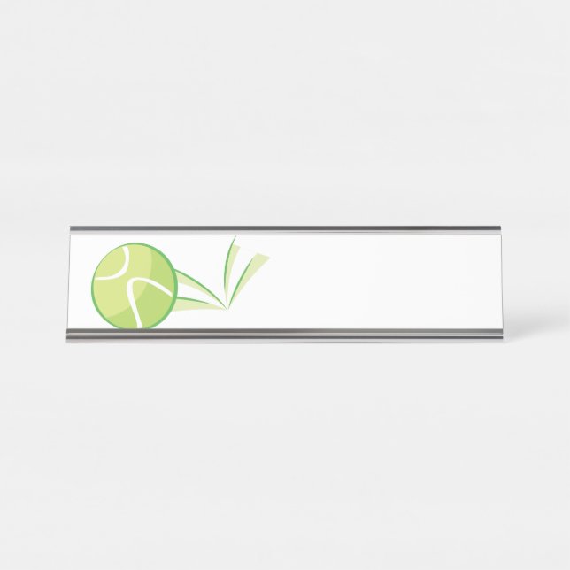 Tennis Ball Bounce Desk Name Plate (Front)