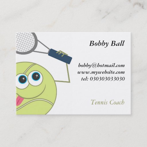 Customizable Tennis Ball Business Card Template