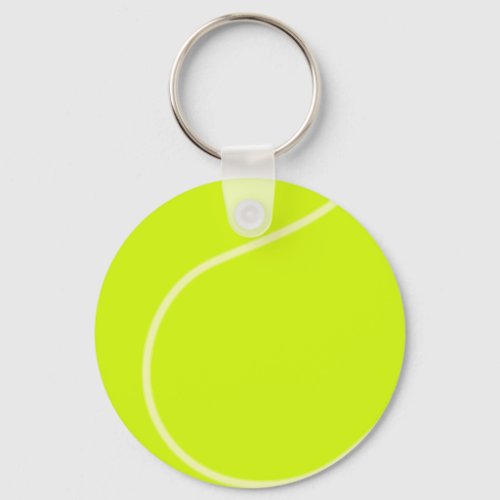 Tennis Ball Button Keychain