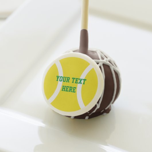 Tennis ball cake pops custom Birthday party treats (Front Insitu)