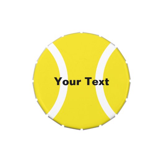 Tennis ball candy tin | Tournament giveaway gift. (Top)