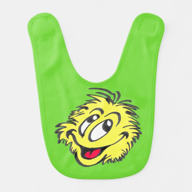 Tennis Ball Cartoon Baby Bib (Front)