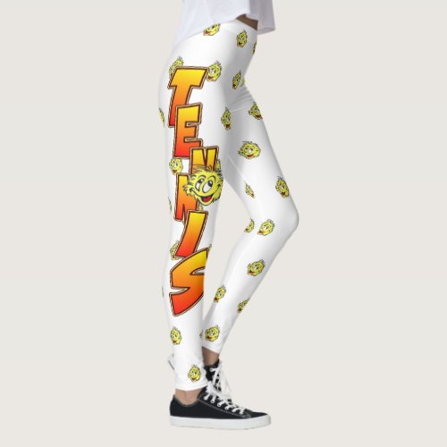 Tennis Ball Cartoon Legging