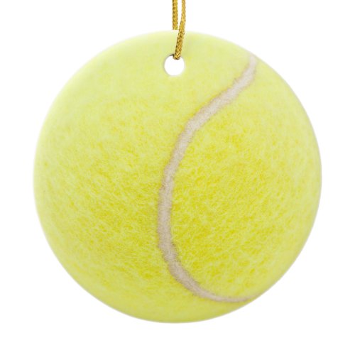 Tennis Ball Ceramic Ornament