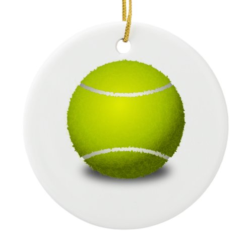 Tennis Ball Ceramic Ornament