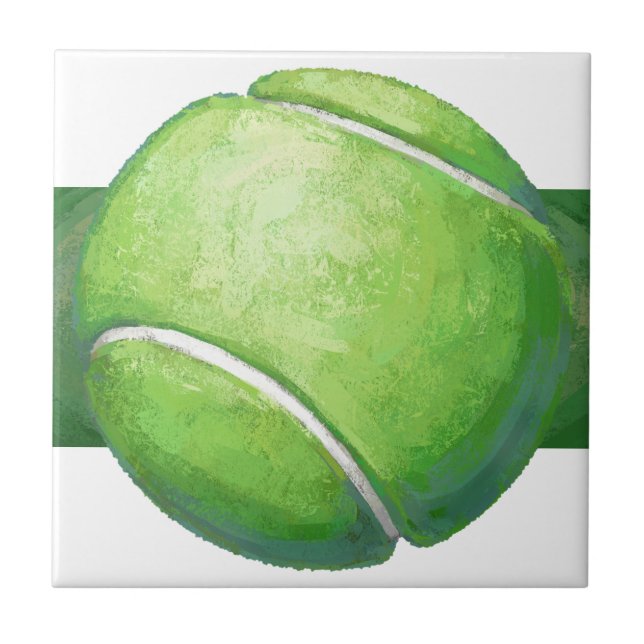 Tennis Ball Ceramic Tile (Front)