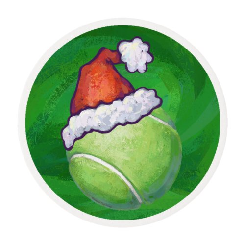 Tennis Ball Christmas Green Edible Frosting Rounds