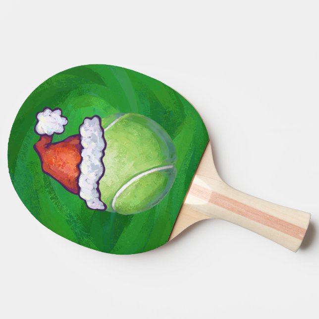 Tennis Ball Christmas Green Ping-Pong Paddle (Side)