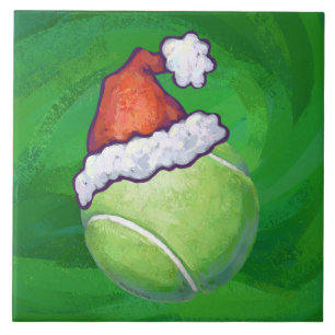 Tennis Ball Christmas Green Tile