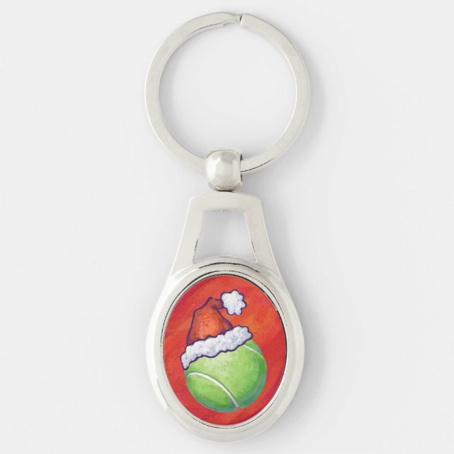 Tennis Ball Christmas Keychain (Front)