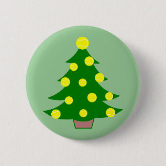 Tennis Ball Christmas Tree Button