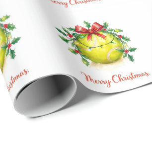 Tennis Ball Christmas  Wrapping Paper