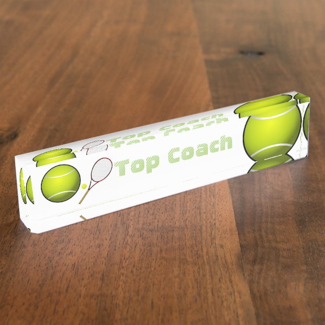 tennis ball court game team player tournament name plate (Side)